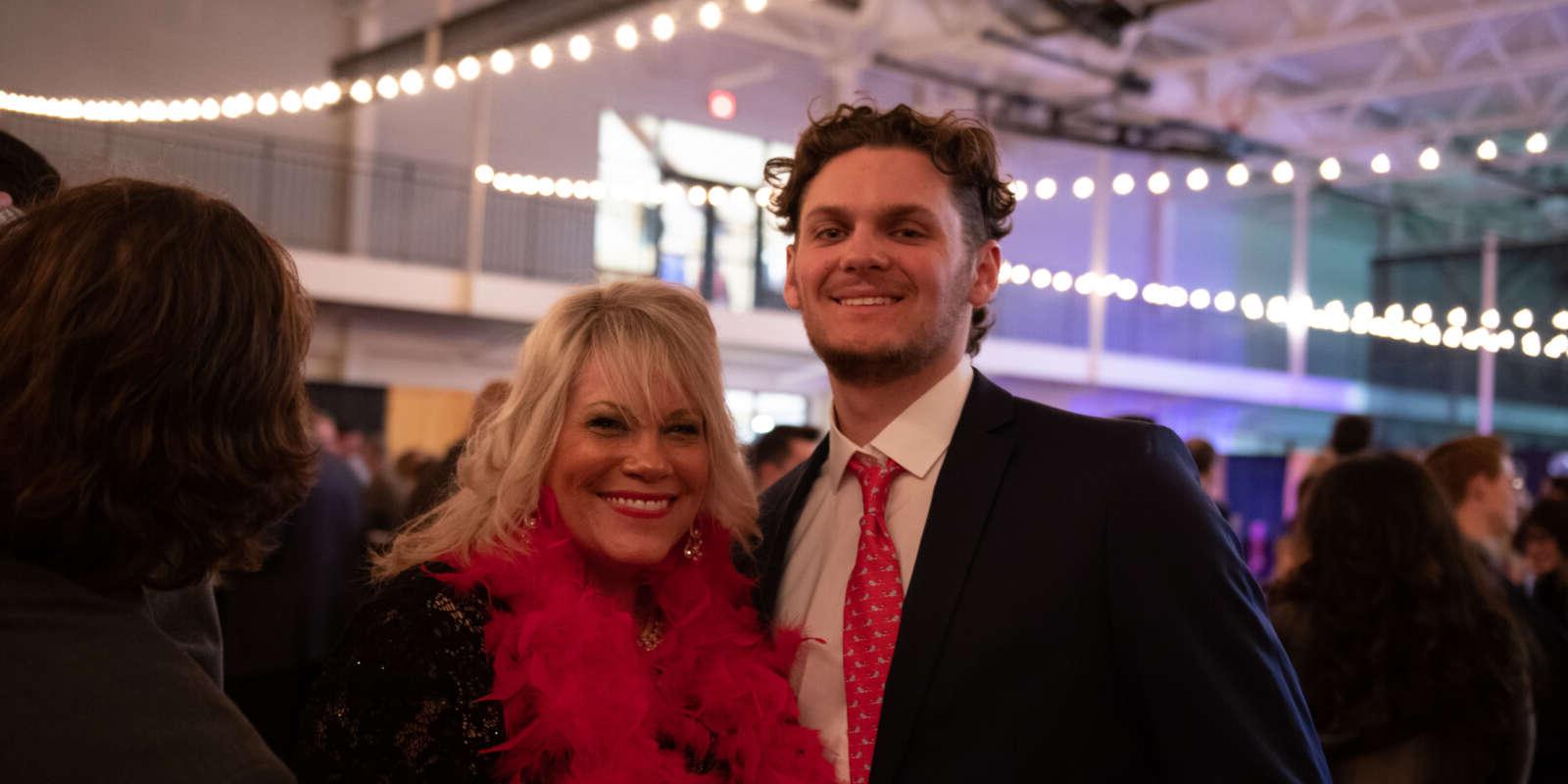 A student and his mother at the Mother-Son Father-Daughter Dance